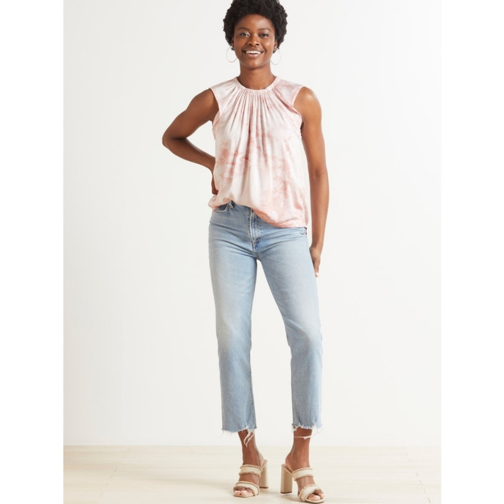 Cloth & Stone Banded Luxe Dye Top NWT